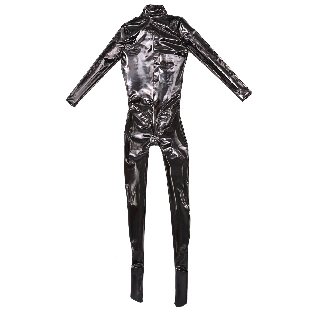 Sewing Latex - Sexy kobiety PVC błyszczący kostium zakrywający